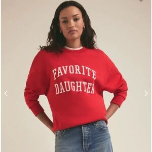 Favorite Daughter the Collegiate Sweatshirt in red size medium
